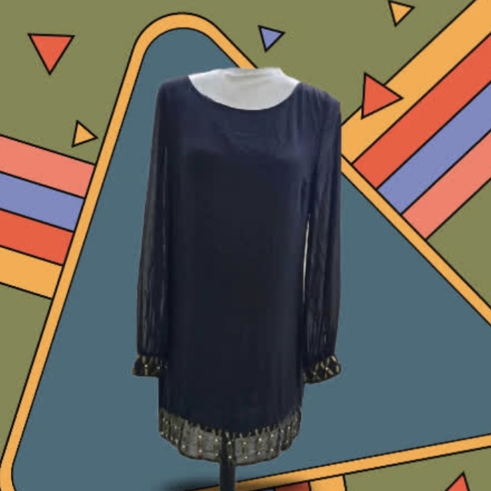 Ark & Co Black Metal Embrodery  Polyester Apparel